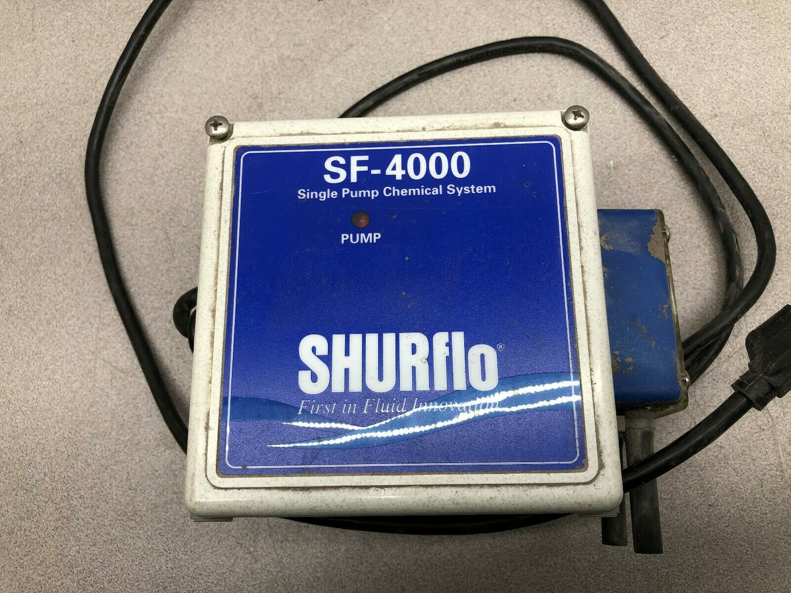 USED SHURFLO 120/208/240 VAC SINGLE PUMP CHEMICAL SYSTEM SF-4000