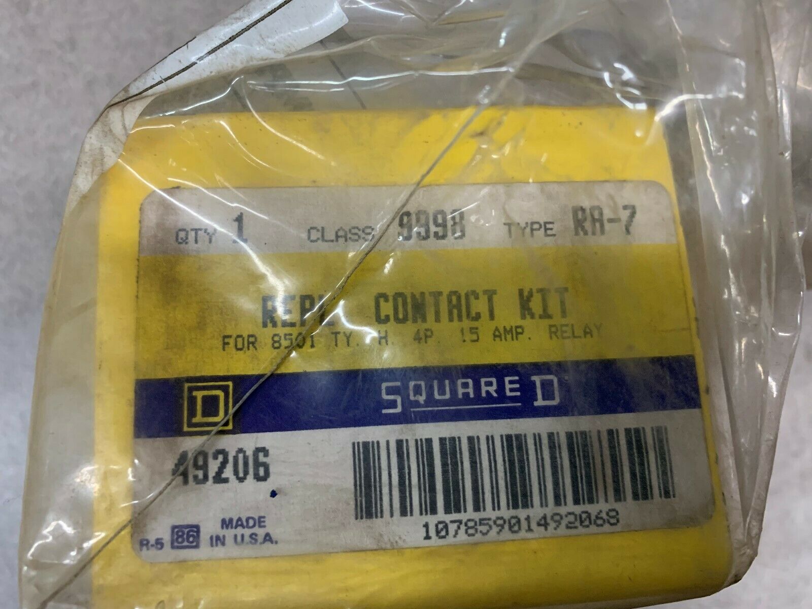 LOT OF 2 NEW IN BOX SQUARE D CONTACT KIT 9998 RA-7