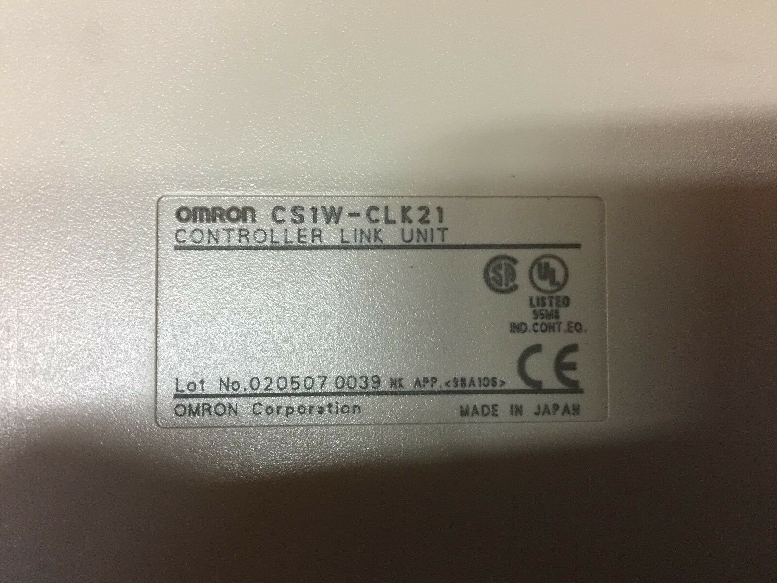 USED OMRON CONTROLLER LINK UNIT CS1W-CLK21