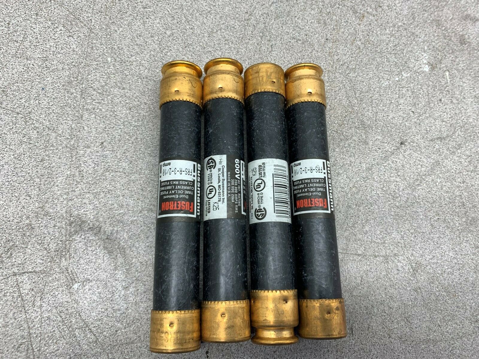 LOT OF 4 NEW NO BOX FUSETRON FUSE FRS-R-3-2/10