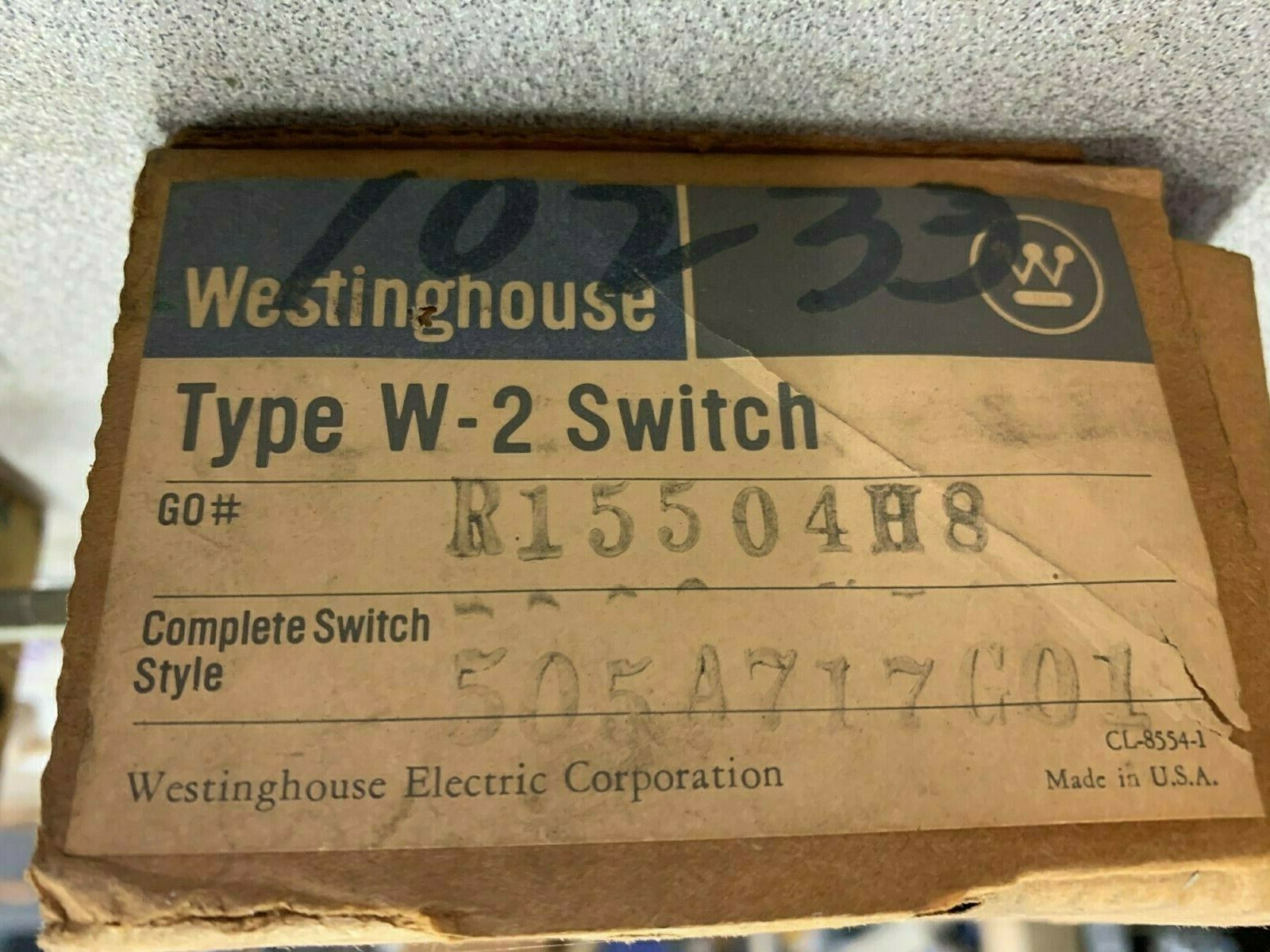 NEW IN BOX WESTINGHOUSE ROTARY SWITCH 505A717G01