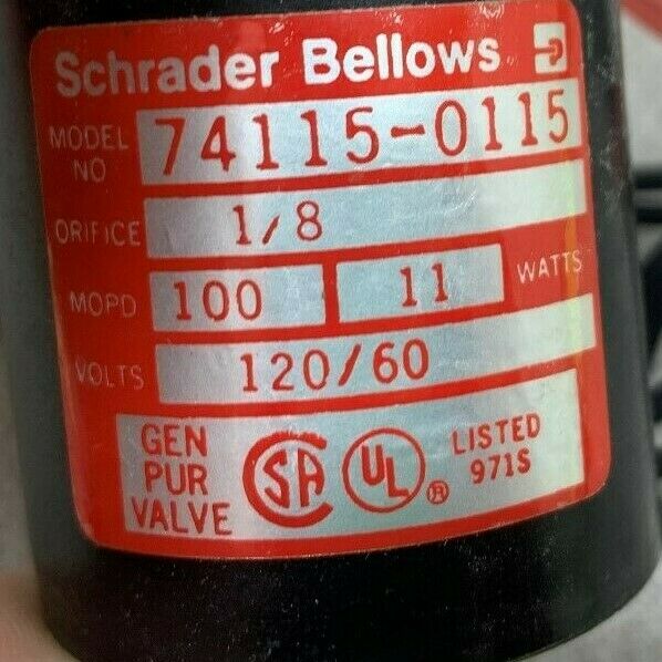 NEW NO BOX SCHRADER BELLOWS COIL 74115-0115