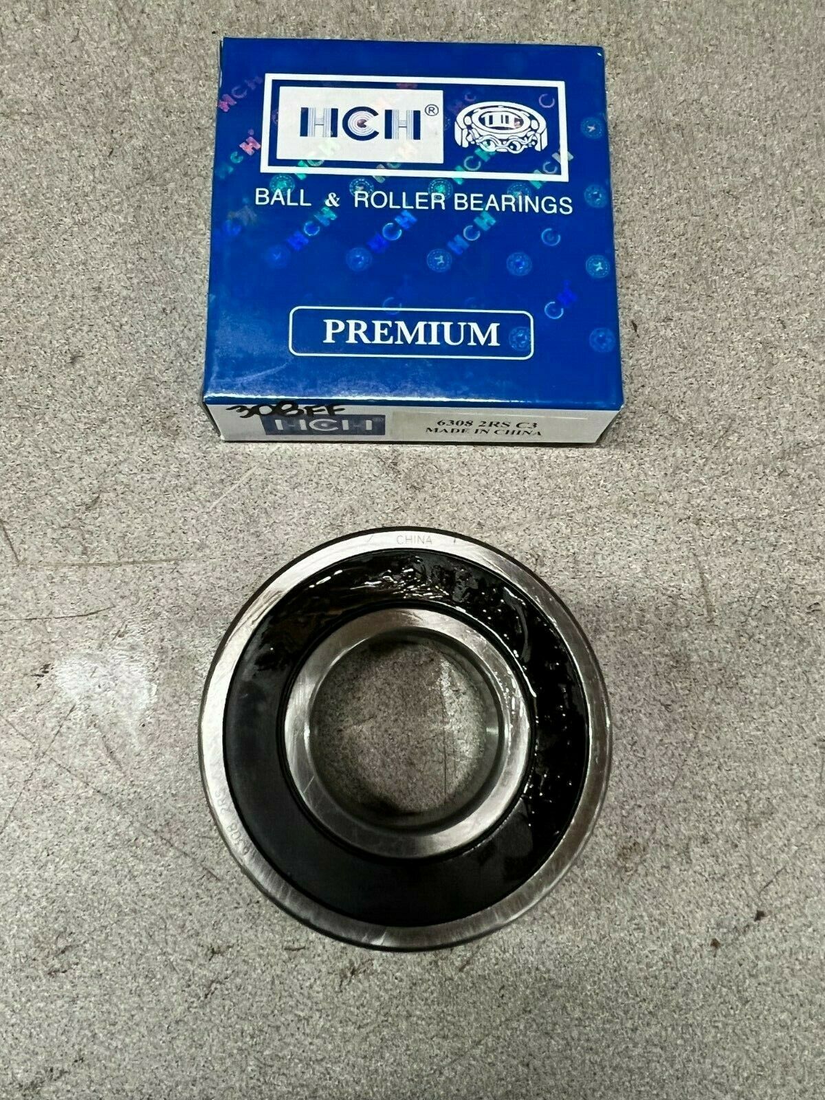 NEW IN BOX HCH BALL BEARING 6308 2RS C3