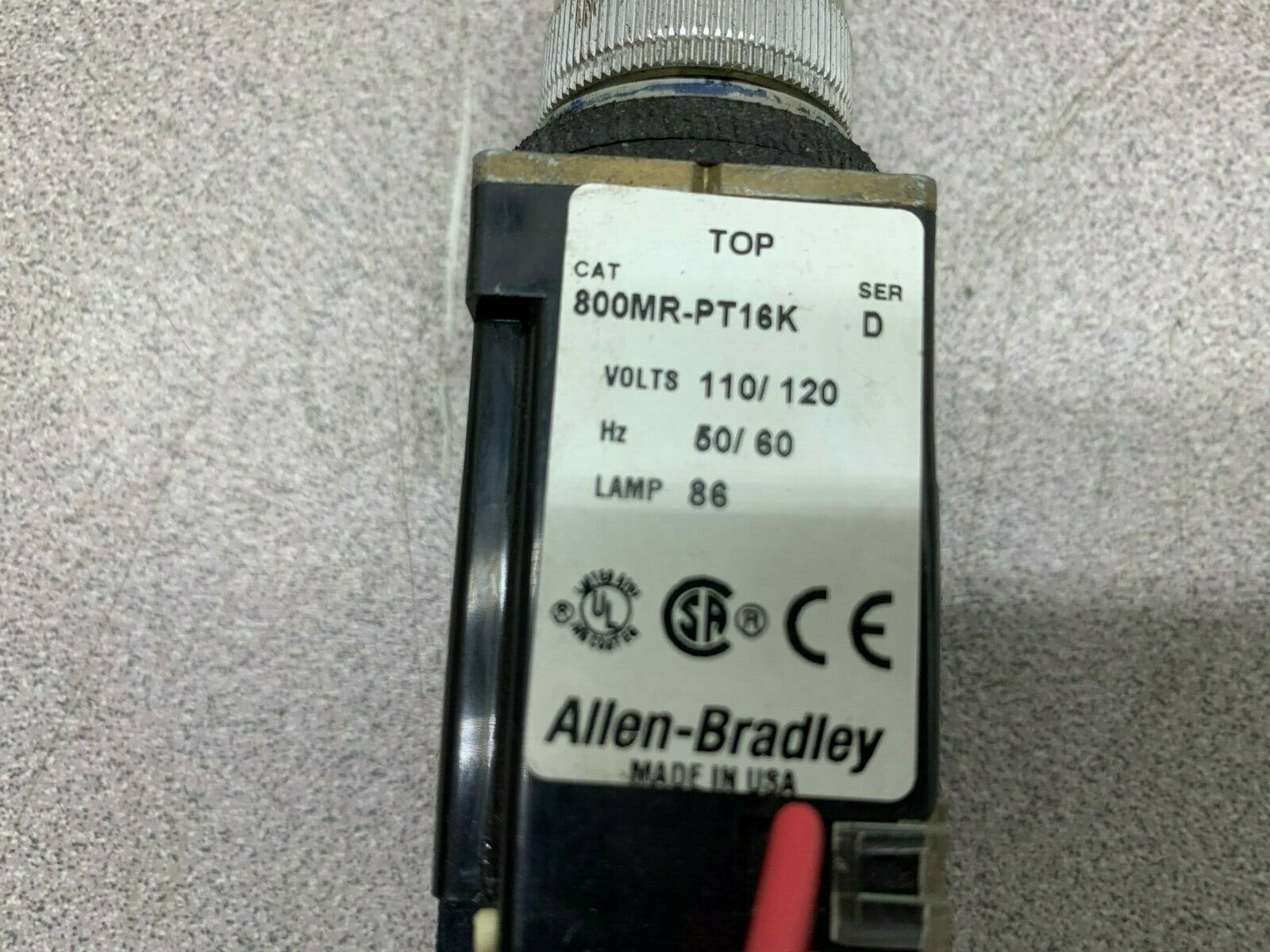 LOT OF 2 USED ALLEN BRADLEY PUSHBUTTON 800MR-PT-16K