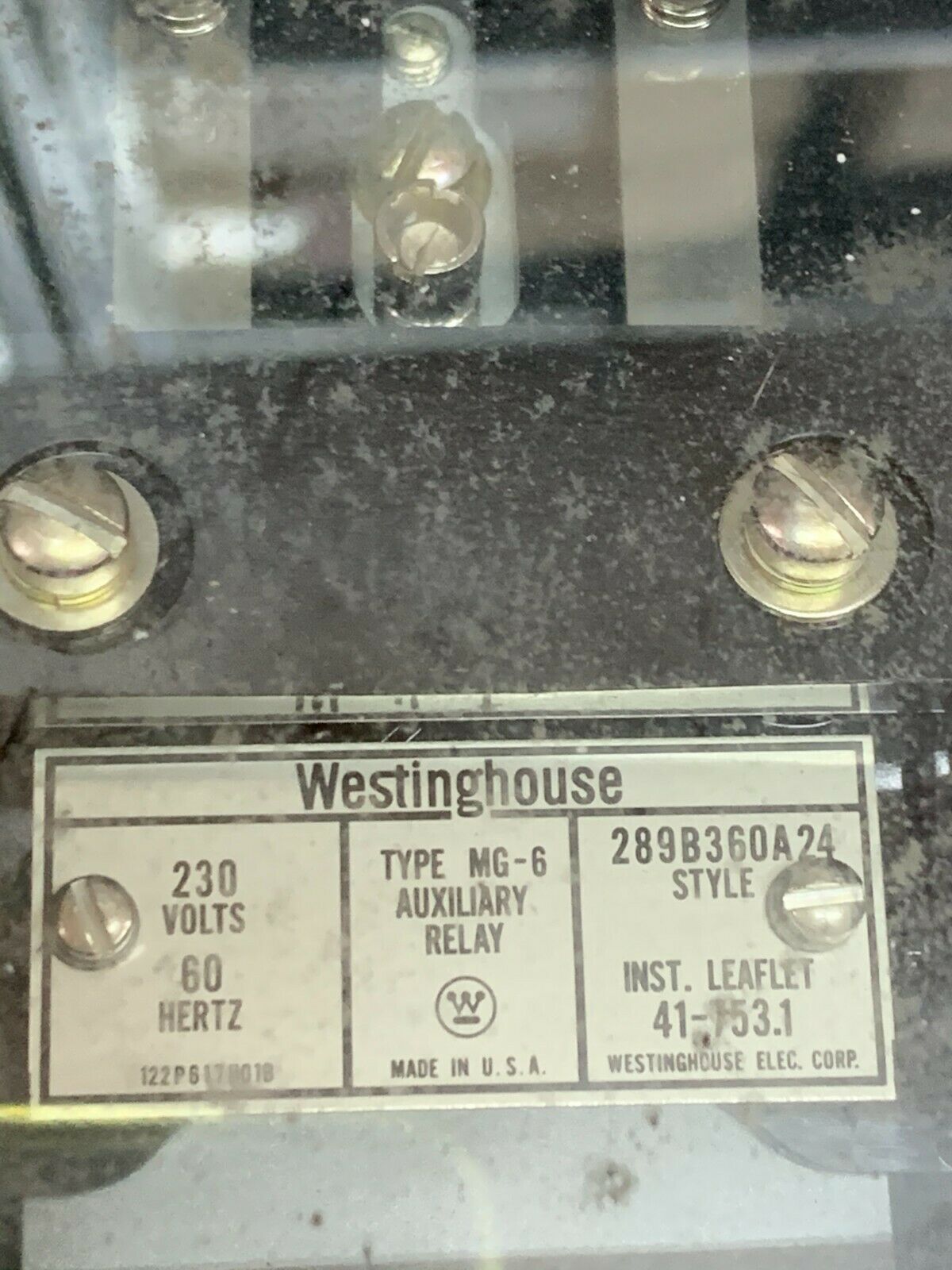 NEW IN BOX WESTINGHOUSE AUXILIARY RELAY 289B360A24