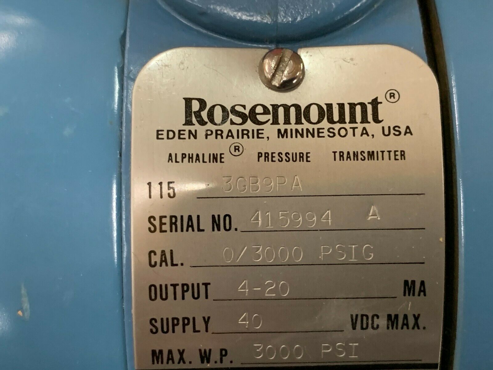 NEW ROSEMOUNT PRESSURE TRANSMITTER 1153GB9PA