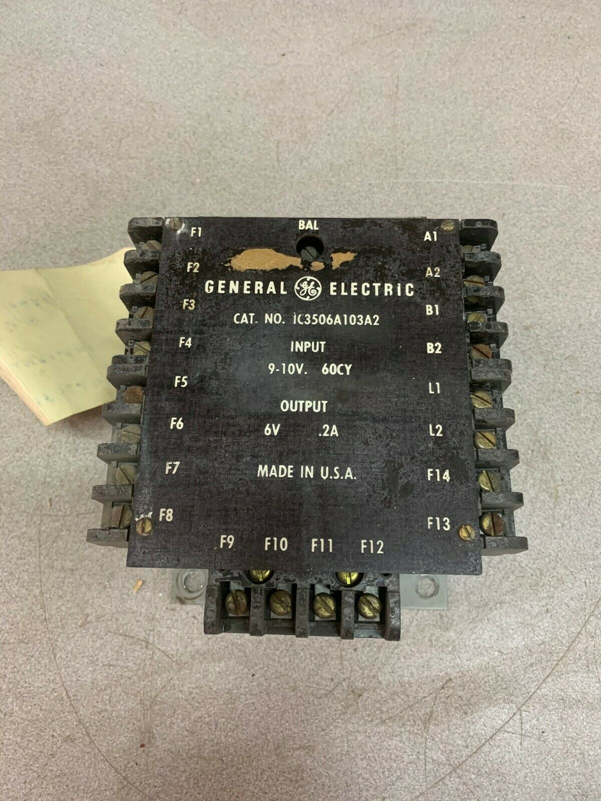 USED GENERAL ELECTRIC RELAY IC3506A103A2