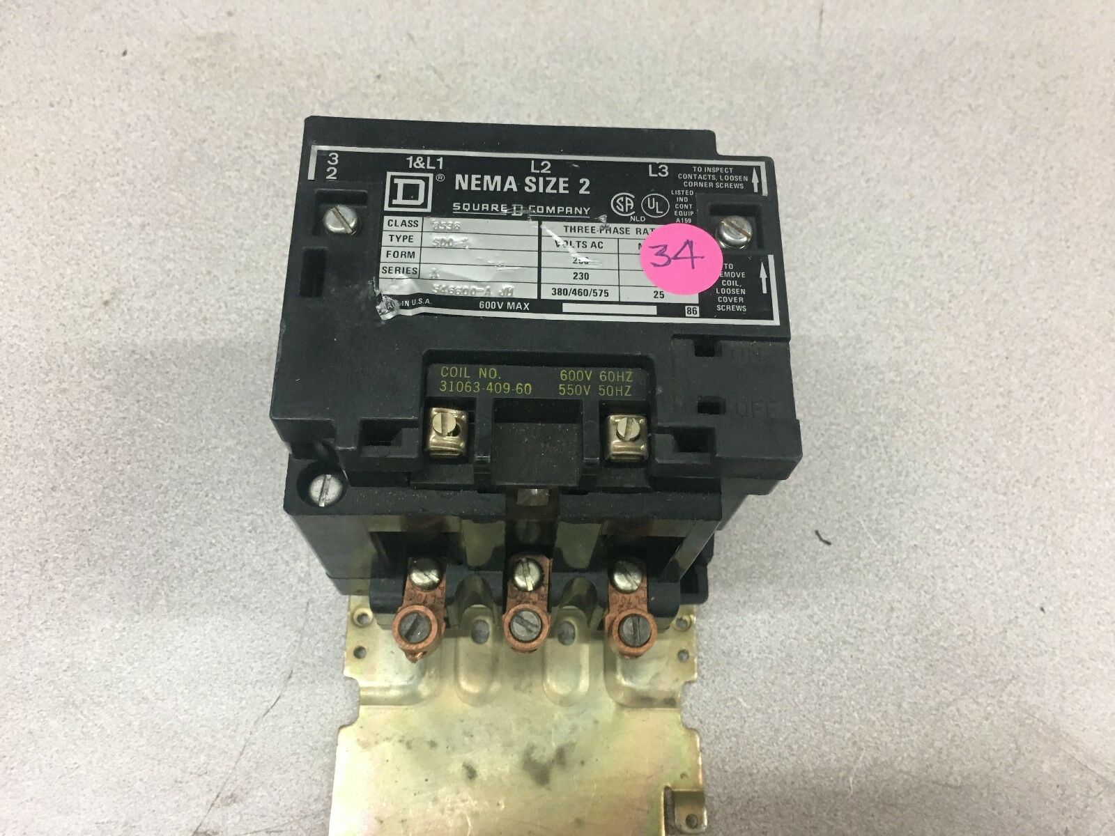 USED SQUARE D BREAKER 8536SD0