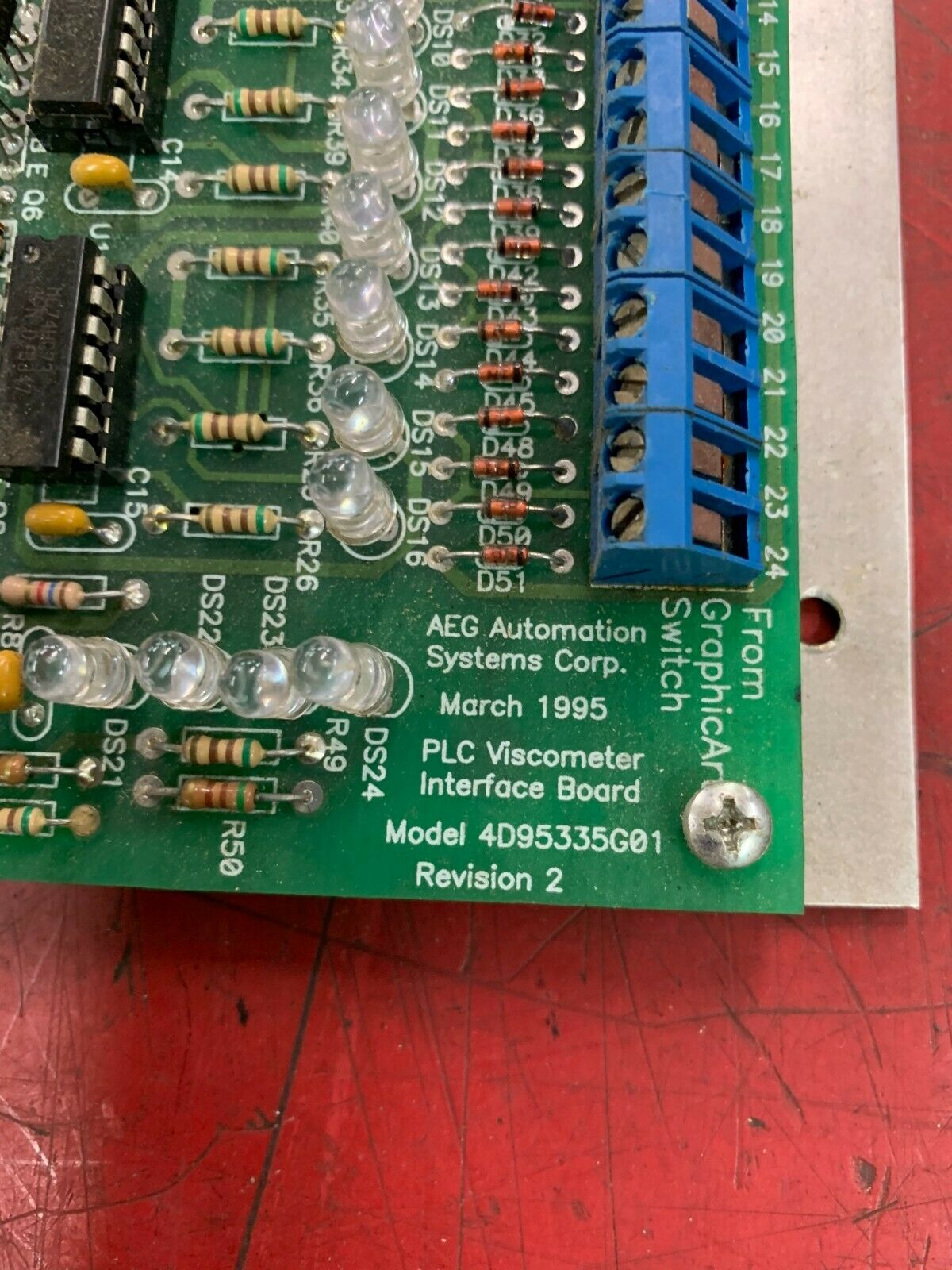 USED AEG AUTOMATION SYSTEMS 4D95335G01 INTRFACE BOARD