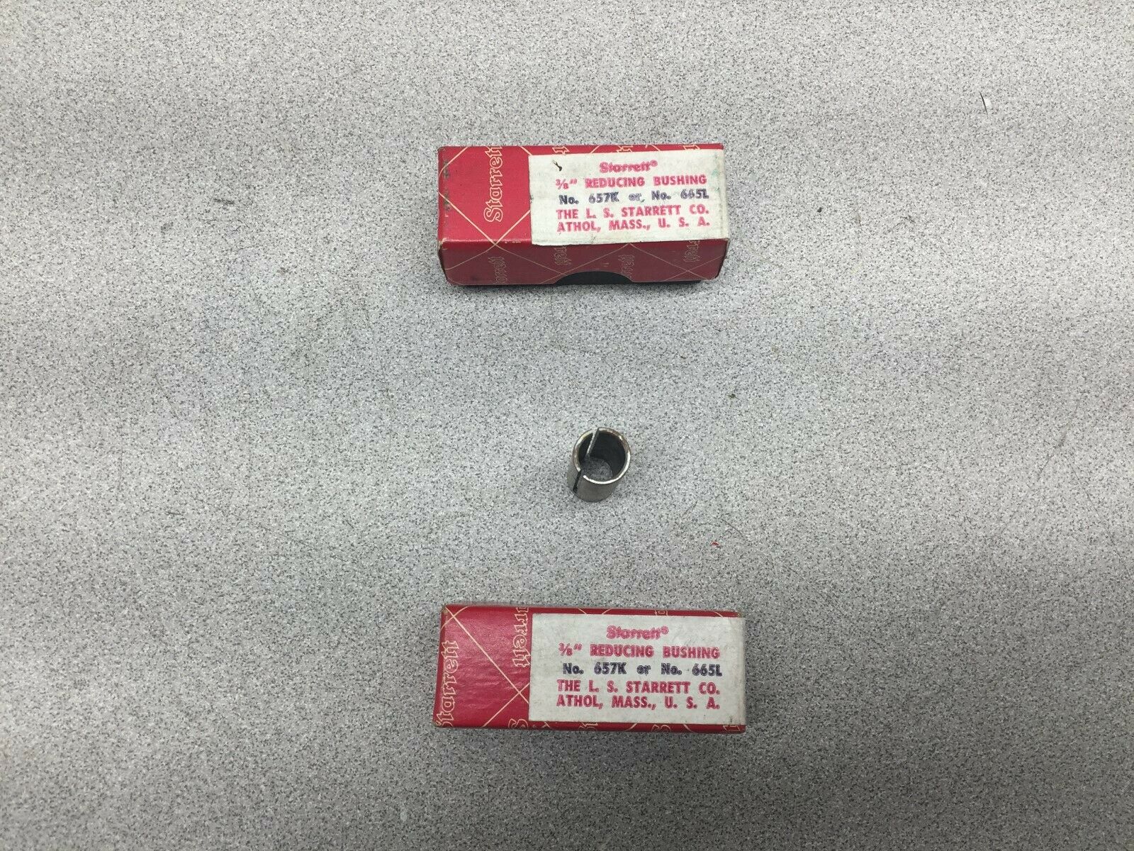 NEW IN BOX LOT OF 2 STARRETT 3/8" REDUCING BUSHING 657K / 665L