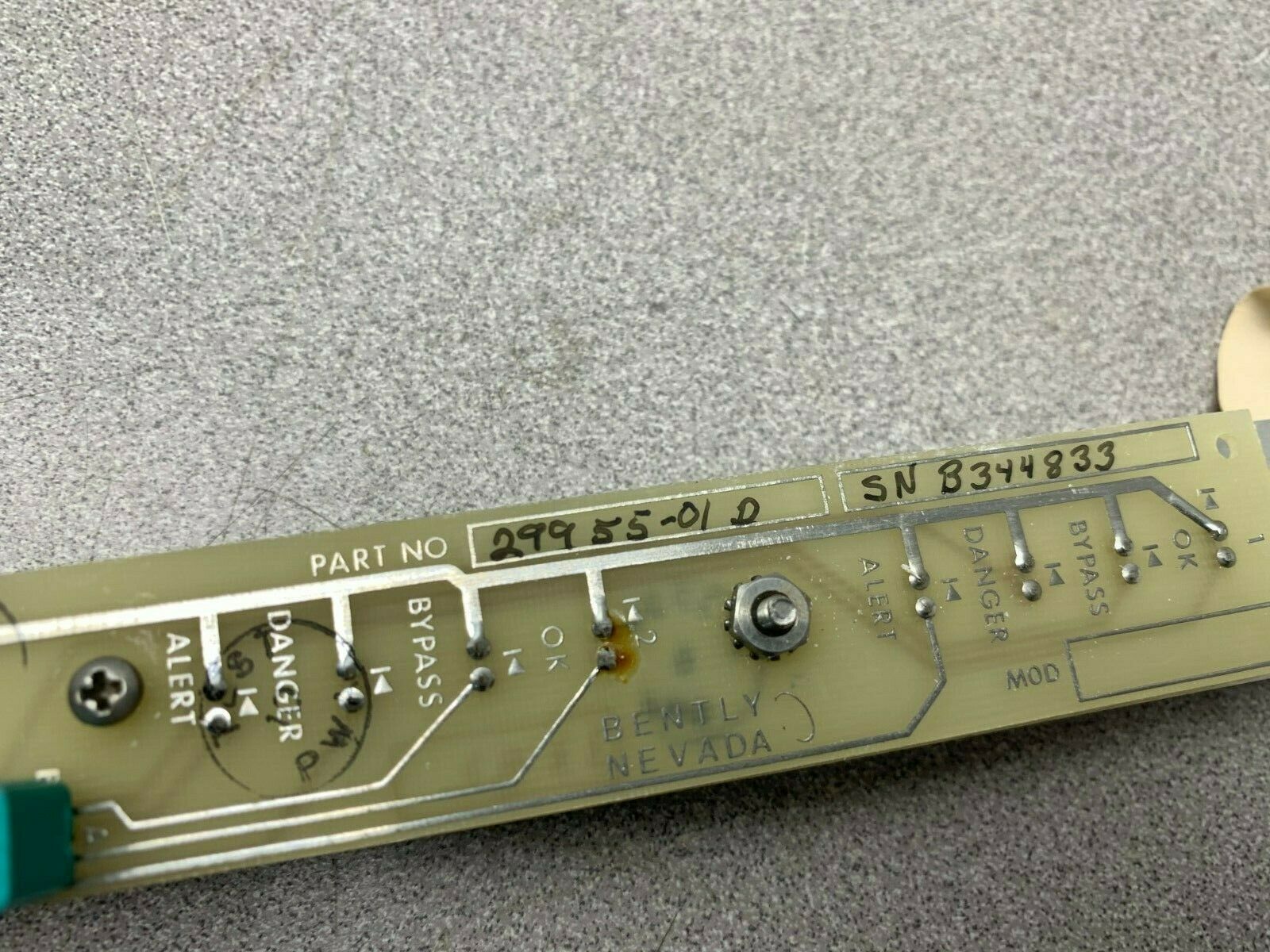 NEW NO BOX BENTLY NEVADA VIBRATION PANEL 29955-01 D