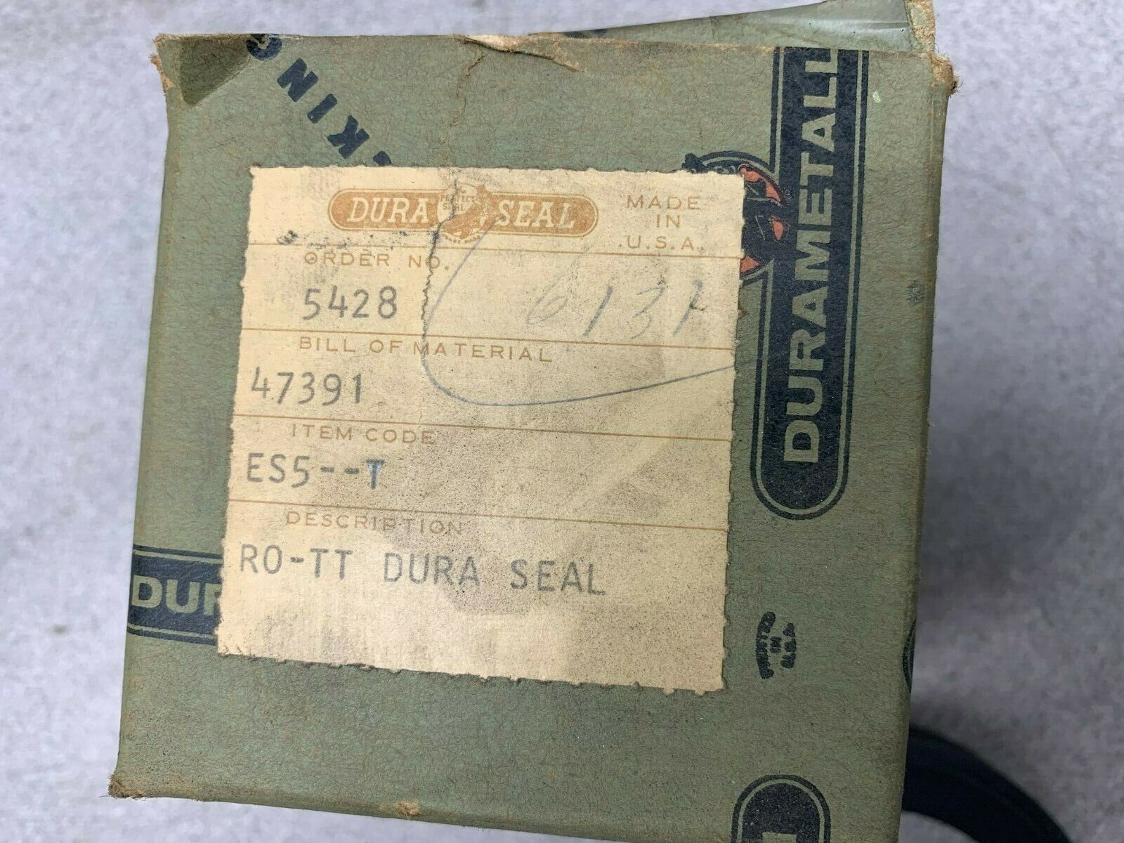 NEW IN BOX DURA SEAL 5428 ES5-T MECHANICAL SEAL R0-TT DURA SEAL ESR1875