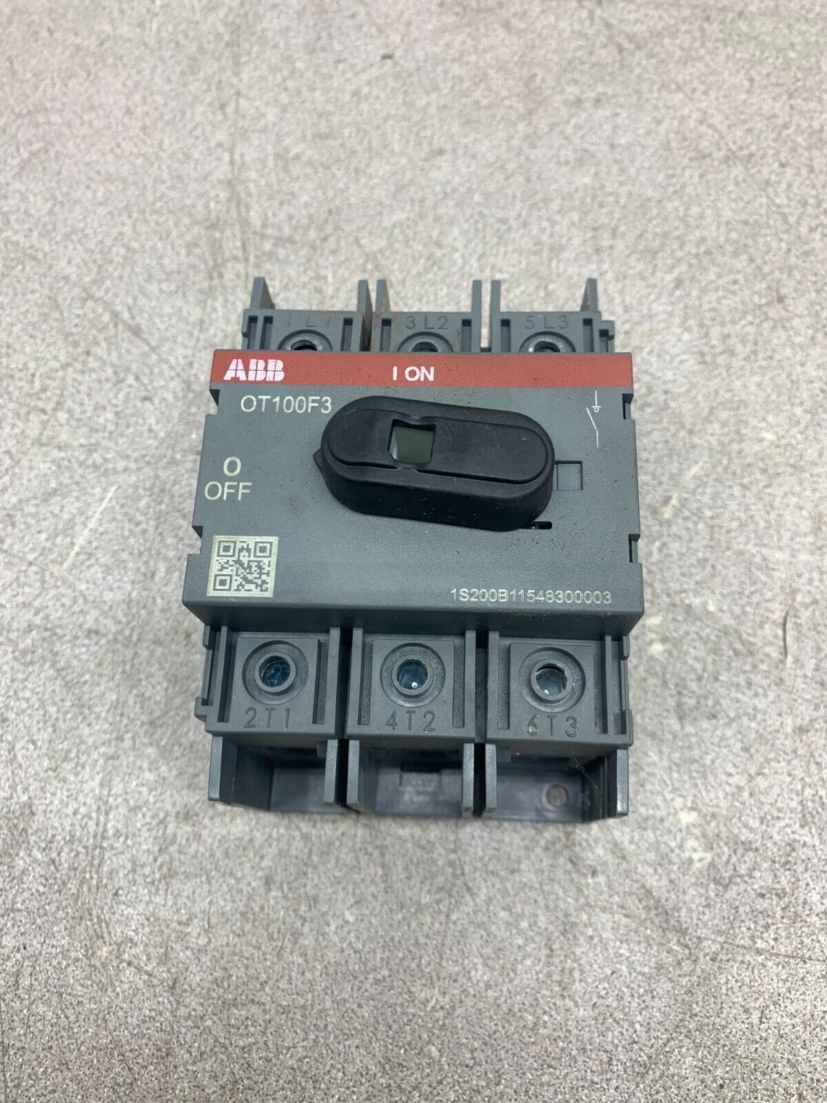 USED ABB OT100F3 DISCONNECT SWITCH 1S200B11548300003