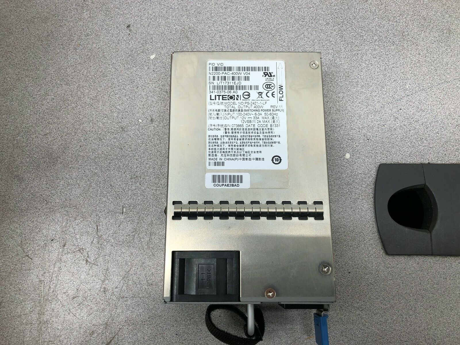 NEW IN BOX CISCO 400 WATT NETWORK SWITCHING POWER SUPPLY N2200-PAC-400W V04