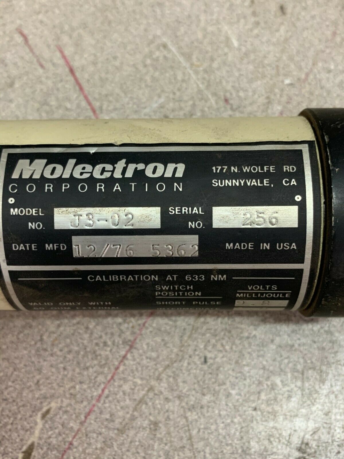 USED MOLECTRON J3-02 PART