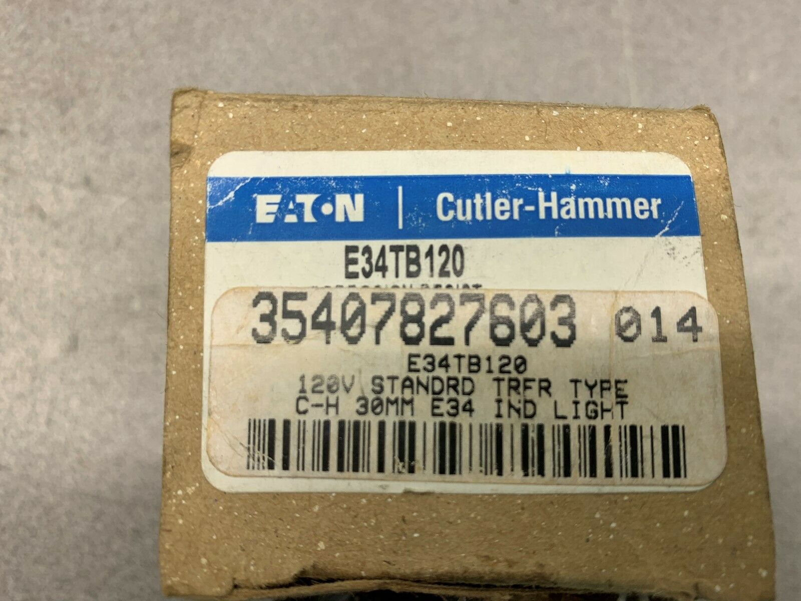 NEW IN BOX CUTLER HAMMER E34TB120 IND LIGHT 35407827603