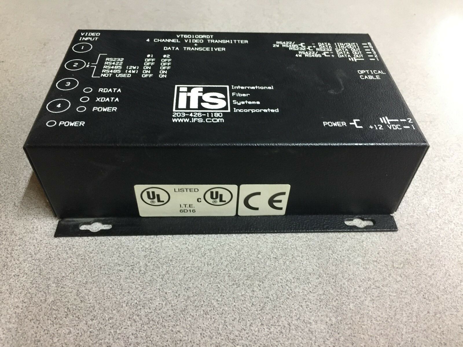 NEW NO BOX IFS 4 CHANNEL VIDEO TRANSMITTER +DATA TRANCEIVER VT6010DRDT