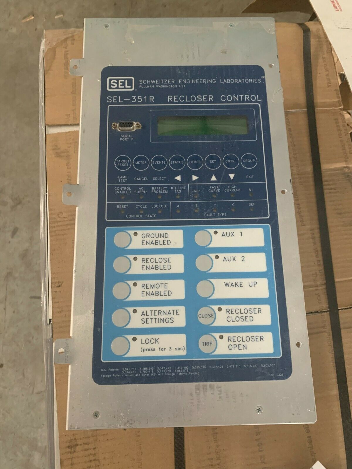 USED SCHWEITZER ENGINEERING LABS SEL-351R RECLOSER CONTROL