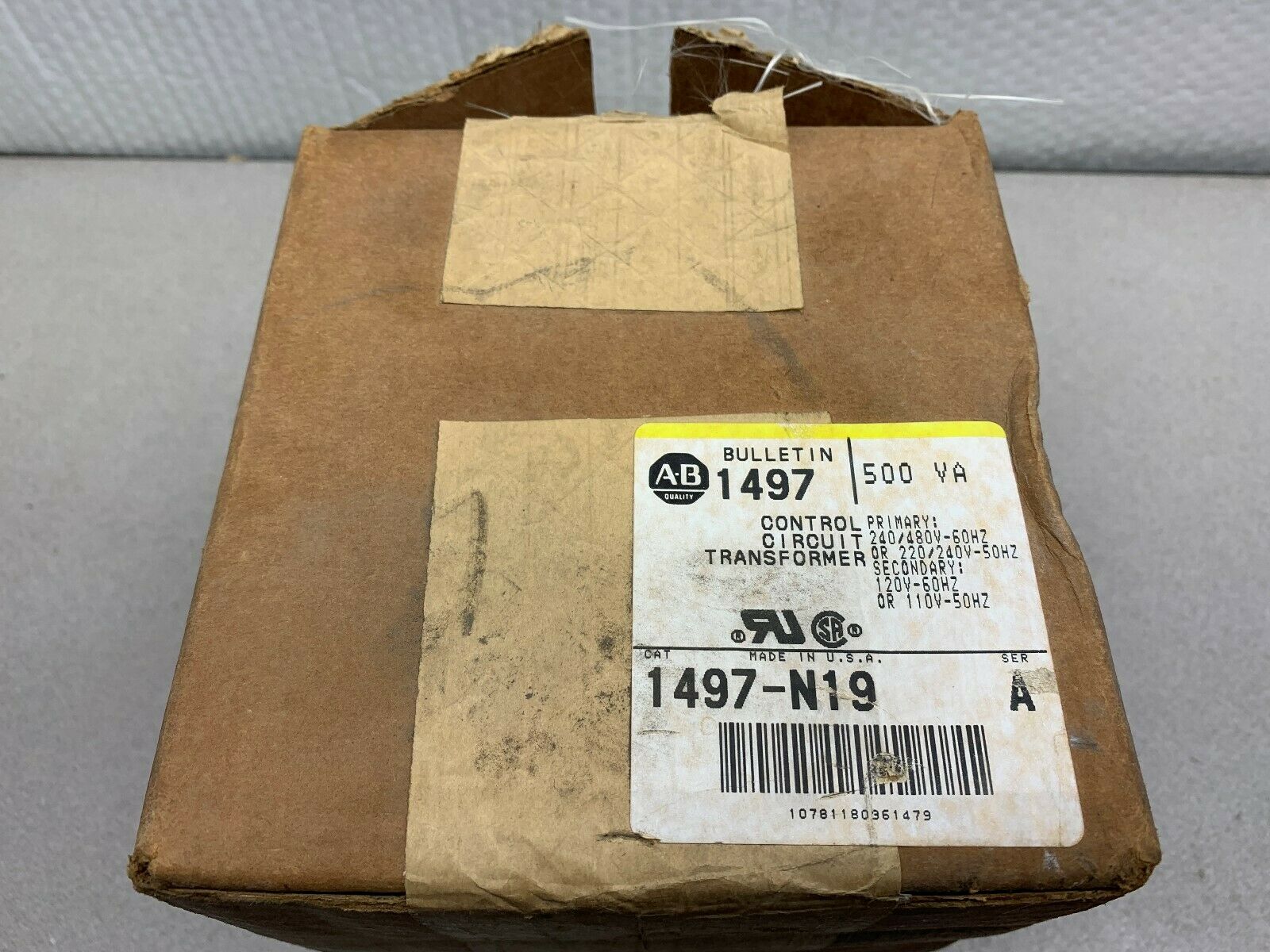 NEW IN BOX ALLEN BRADLEY TRANSFORMER 1479-N19 SERIES A