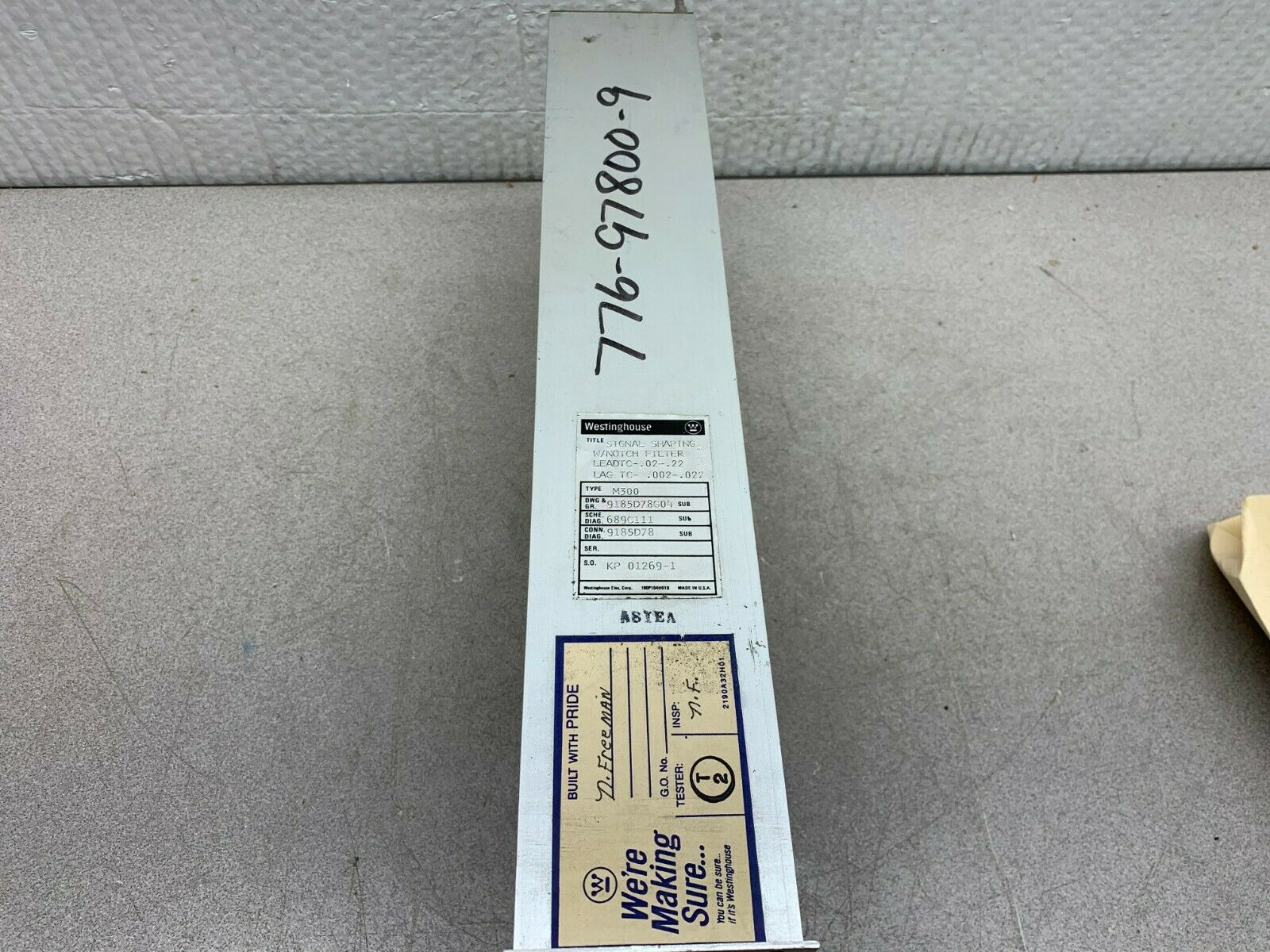 NEW NO BOX WESTINGHOUSE SIGNAL SHAPING MODULE 9185D78G04 TYPE M300